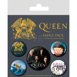 Queen Pin-Back Buttons 5-Pack Classic